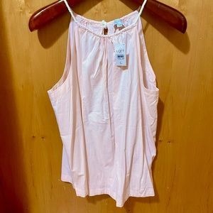 NWT Pale pink cotton corded loft halter top